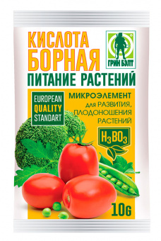 Борная кислота пак.10гр увеличивает урожай, интенсивность цветения